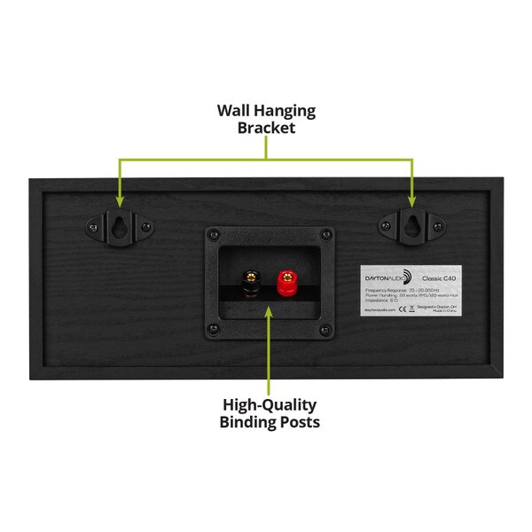 Main product image for Dayton Audio Classic C40 Center Channel Speaker Black300-252